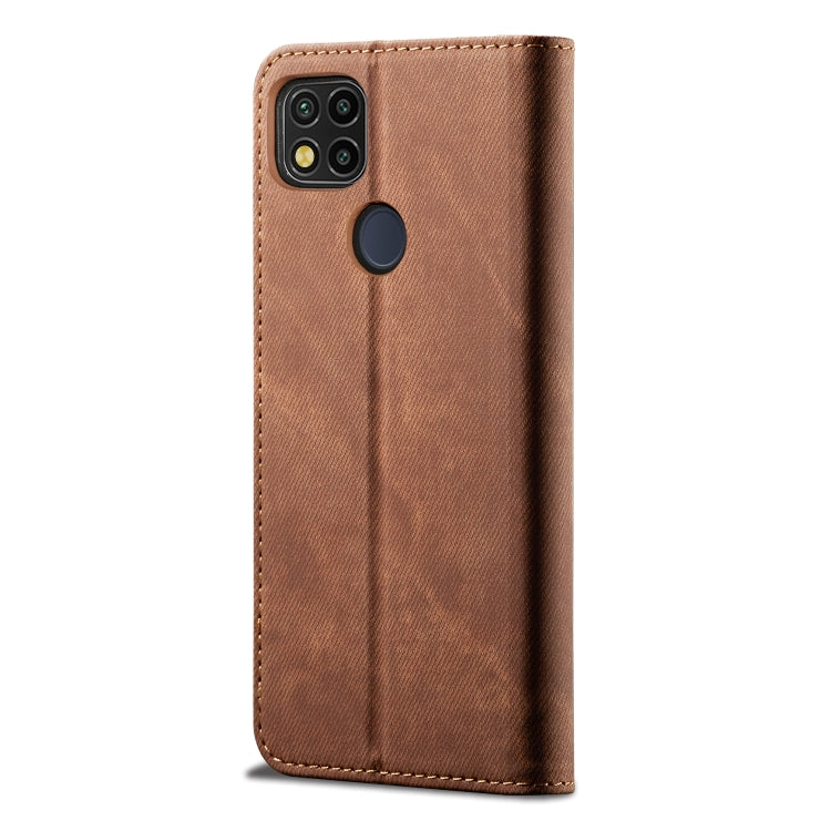 For Xiaomi Redmi 10A / 9C Denim Texture Casual Style Leather Phone Case