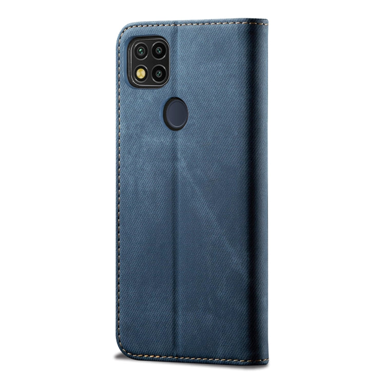 For Xiaomi Redmi 10A / 9C Denim Texture Casual Style Leather Phone Case