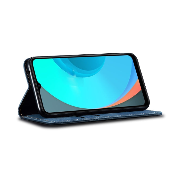 For Xiaomi Redmi 10A / 9C Denim Texture Casual Style Leather Phone Case