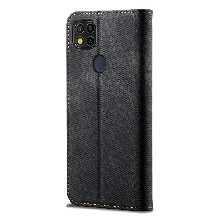 For Xiaomi Redmi 10A / 9C Denim Texture Casual Style Leather Phone Case