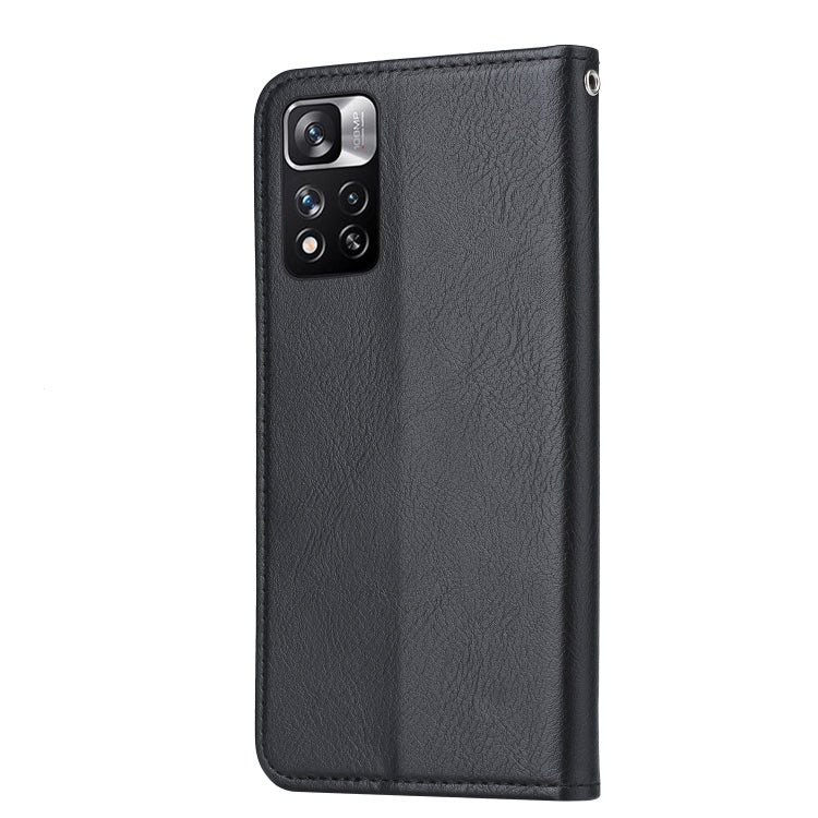 For Xiaomi Redmi Note 11 Pro 4G Global Knead Skin Texture Horizontal Flip Leather Case