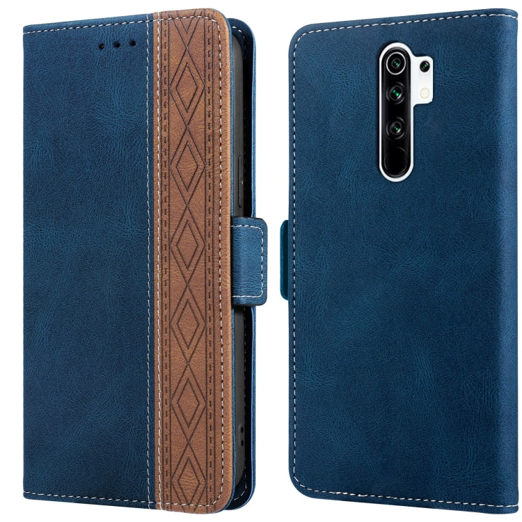 For Xiaomi Redmi 9 Stitching Side-Magnetic RFID Leather Phone Case