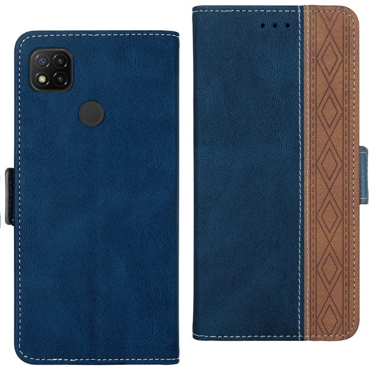 For Xiaomi Redmi 9C Stitching Side-Magnetic RFID Leather Phone Case