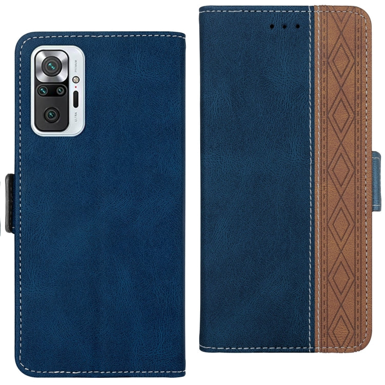 For Xiaomi Redmi Note 10 Pro Stitching Side-Magnetic RFID Leather Phone Case