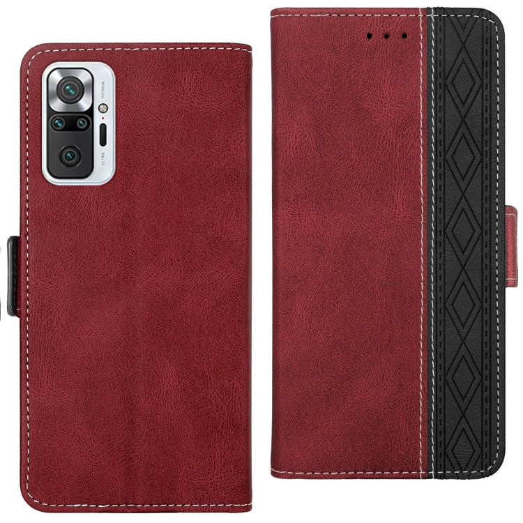 For Xiaomi Redmi Note 10 Pro Stitching Side-Magnetic RFID Leather Phone Case