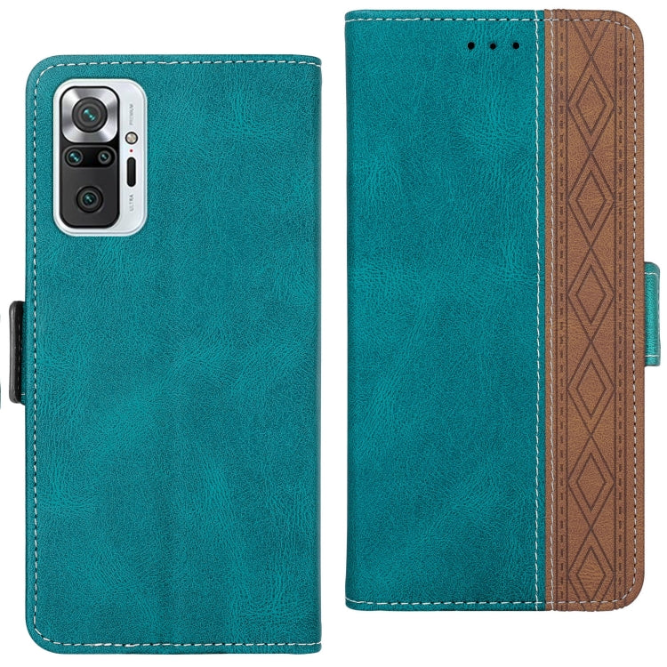 For Xiaomi Redmi Note 10 Pro Stitching Side-Magnetic RFID Leather Phone Case