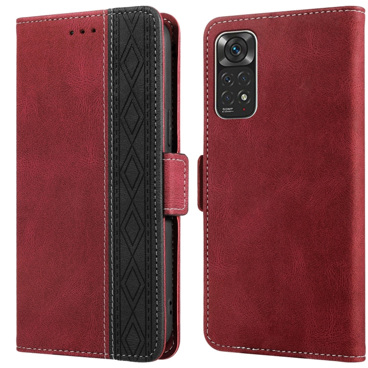 For Xiaomi Redmi Note 11 International Stitching Side-Magnetic RFID Leather Phone Case