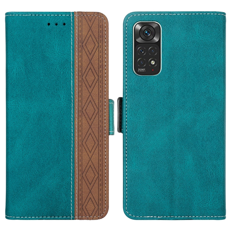 For Xiaomi Redmi Note 11 International Stitching Side-Magnetic RFID Leather Phone Case