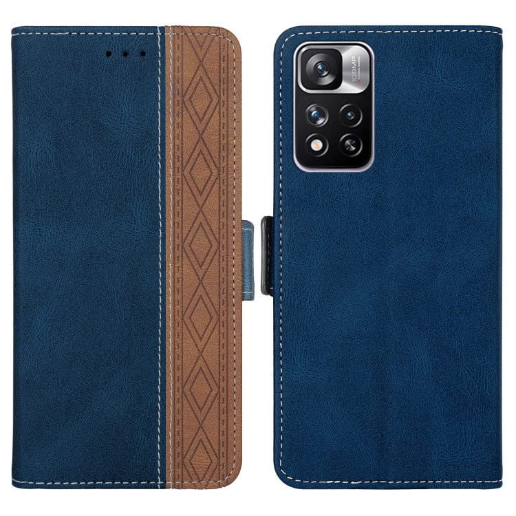 For Xiaomi Redmi Note 11 Pro Stitching Side-Magnetic RFID Leather Phone Case