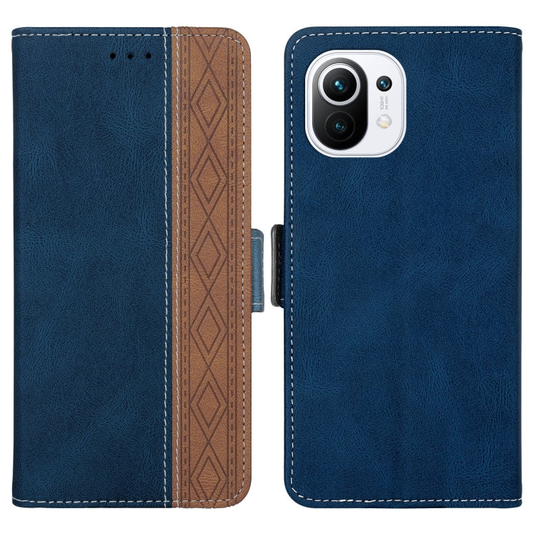 For Xiaomi Mi 11 Lite Stitching Side-Magnetic RFID Leather Phone Case