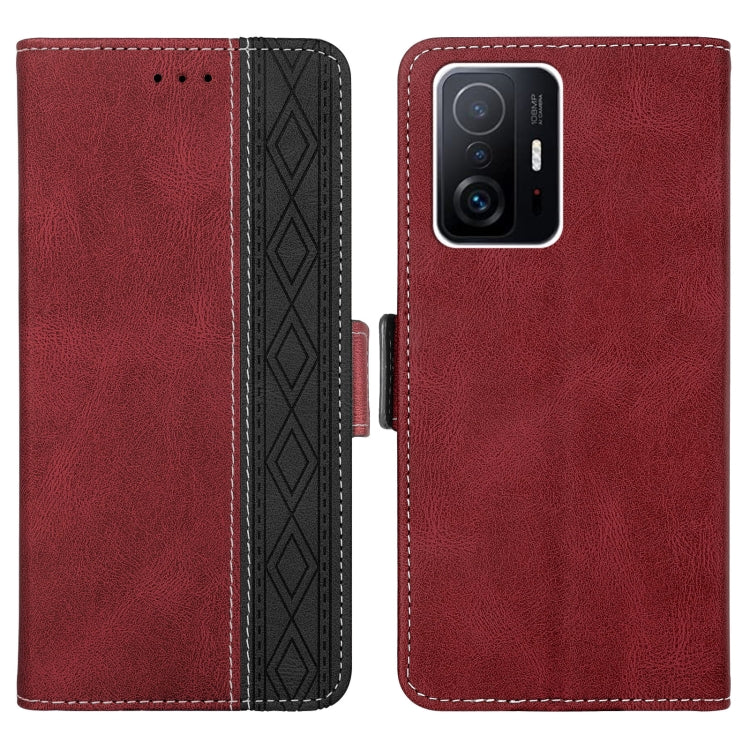 For Xiaomi Mi 11T Stitching Side-Magnetic RFID Leather Phone Case