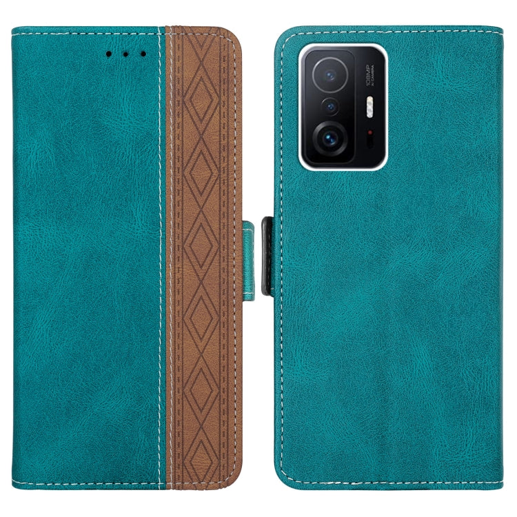 For Xiaomi Mi 11T Stitching Side-Magnetic RFID Leather Phone Case