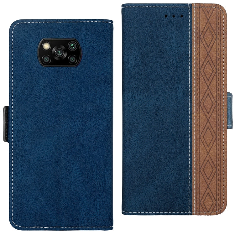 For Xiaomi Poco X3 Stitching Side-Magnetic RFID Leather Phone Case