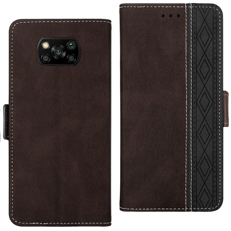 For Xiaomi Poco X3 Stitching Side-Magnetic RFID Leather Phone Case