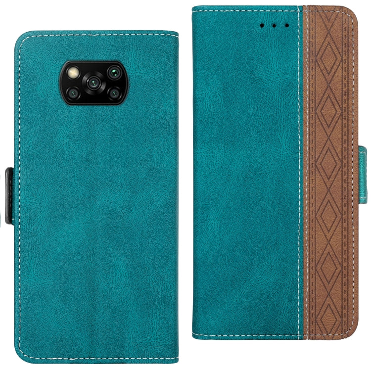 For Xiaomi Poco X3 Stitching Side-Magnetic RFID Leather Phone Case