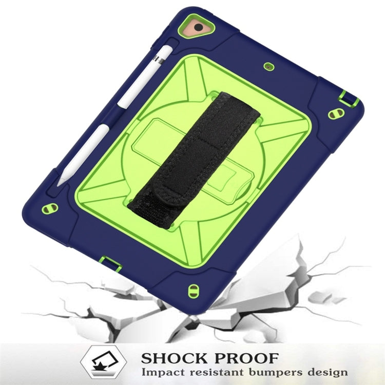 For iPad 9.7 Contrast Color Silicone + PC Combination Case with Holder