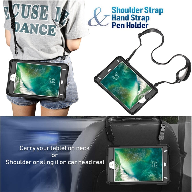 For iPad Mini 5 / 4 Contrast Color Silicone + PC Combination Case with Holder