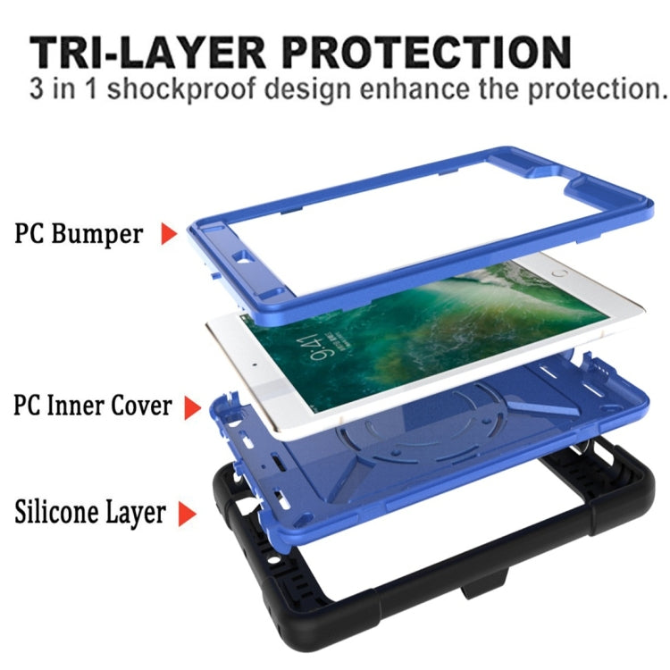 For iPad Mini 5 / 4 Contrast Color Silicone + PC Combination Case with Holder