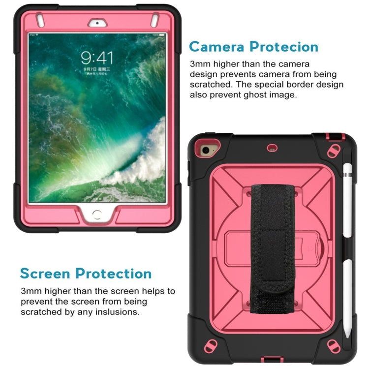 For iPad Mini 5 / 4 Contrast Color Silicone + PC Combination Case with Holder