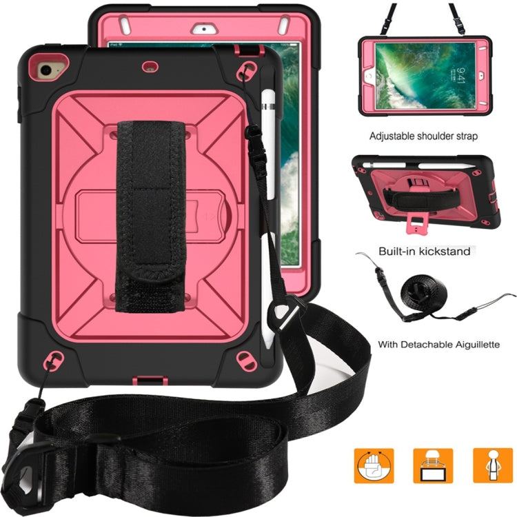 For iPad Mini 5 / 4 Contrast Color Silicone + PC Combination Case with Holder