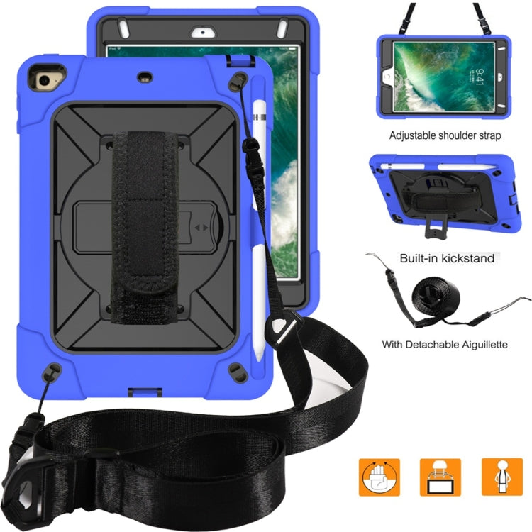 For iPad Mini 5 / 4 Contrast Color Silicone + PC Combination Case with Holder