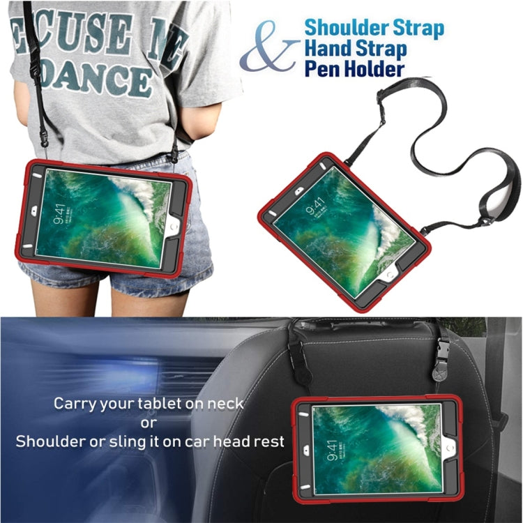 For iPad Mini 5 / 4 Contrast Color Silicone + PC Combination Case with Holder