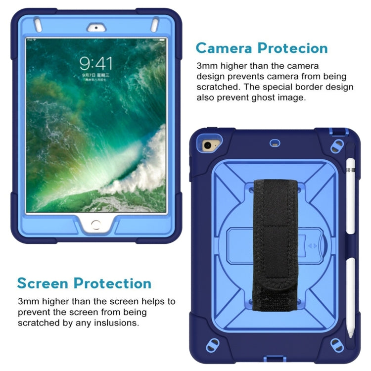 For iPad Mini 5 / 4 Contrast Color Silicone + PC Combination Case with Holder