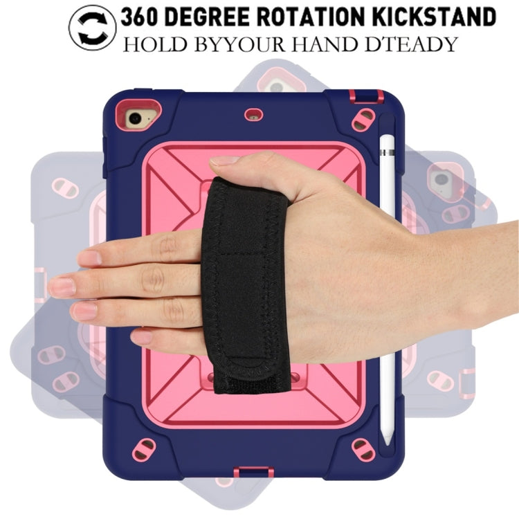 For iPad Mini 5 / 4 Contrast Color Silicone + PC Combination Case with Holder