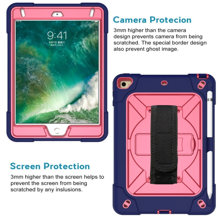 For iPad Mini 5 / 4 Contrast Color Silicone + PC Combination Case with Holder