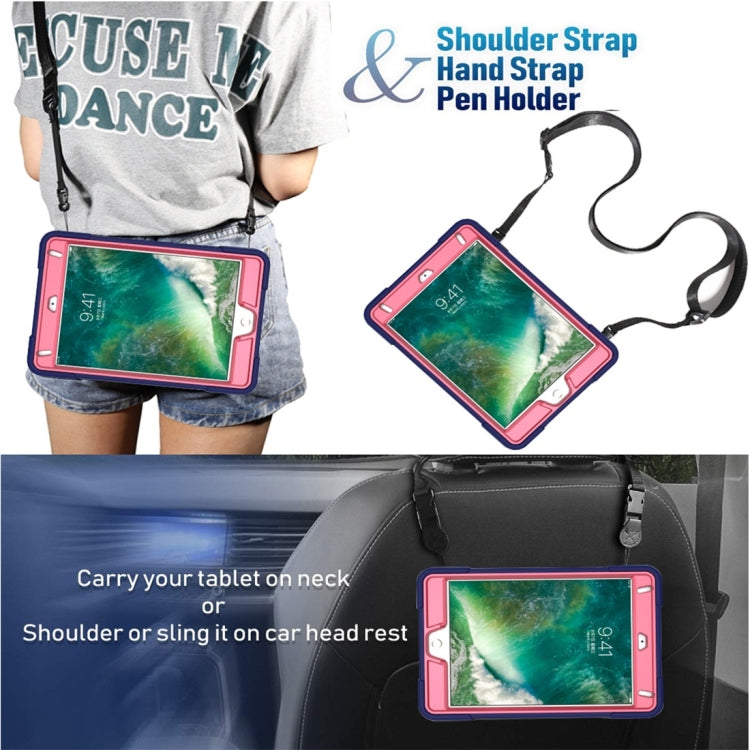 For iPad Mini 5 / 4 Contrast Color Silicone + PC Combination Case with Holder