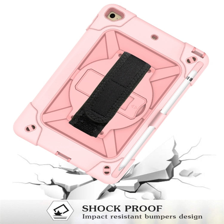 For iPad Mini 5 / 4 Contrast Color Silicone + PC Combination Case with Holder