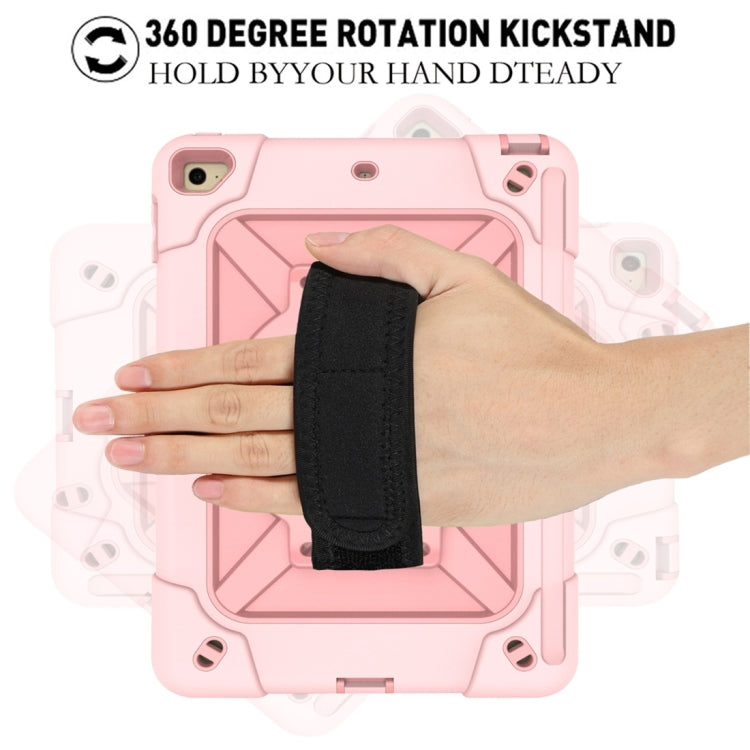 For iPad Mini 5 / 4 Contrast Color Silicone + PC Combination Case with Holder