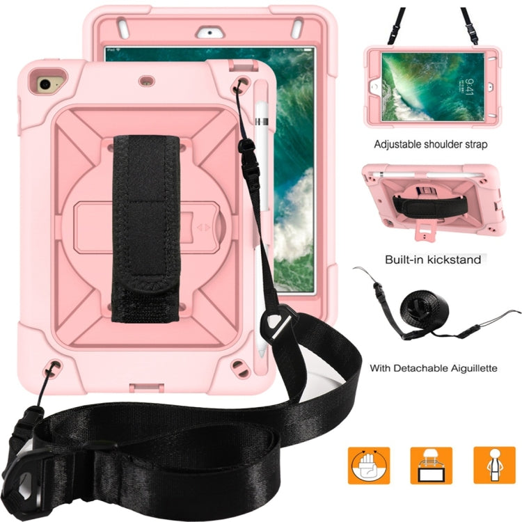 For iPad Mini 5 / 4 Contrast Color Silicone + PC Combination Case with Holder