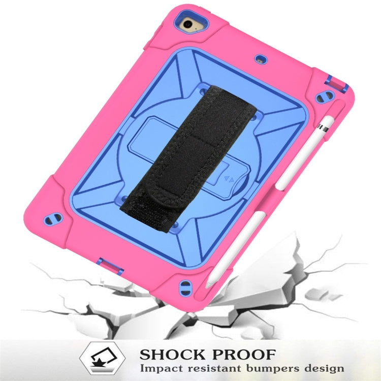 For iPad Mini 5 / 4 Contrast Color Silicone + PC Combination Case with Holder