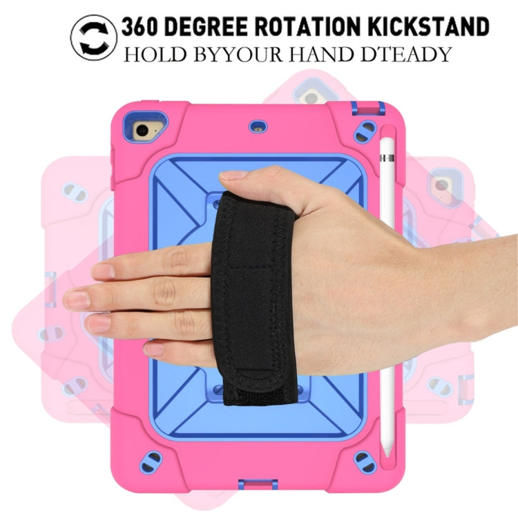 For iPad Mini 5 / 4 Contrast Color Silicone + PC Combination Case with Holder