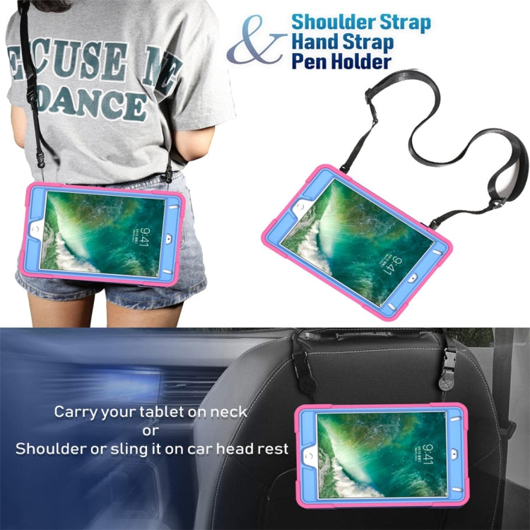 For iPad Mini 5 / 4 Contrast Color Silicone + PC Combination Case with Holder