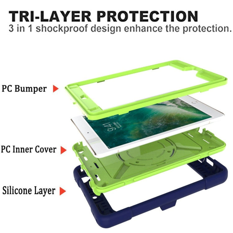 For iPad Mini 5 / 4 Contrast Color Silicone + PC Combination Case with Holder