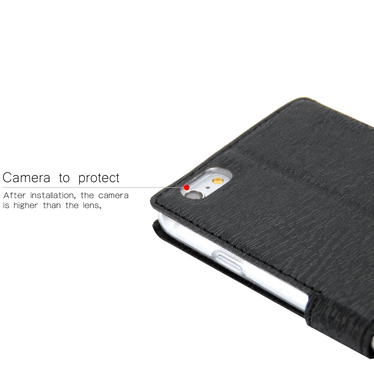 For iPhone 6s & 6 Ultra-thin Tree Texture Horizontal Flip TPU + PU Leather Case, with Card Slots & Holder & Lanyard