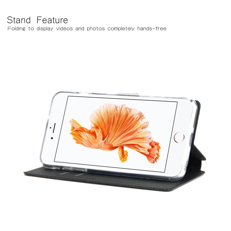 For iPhone 6s & 6 Ultra-thin Tree Texture Horizontal Flip TPU + PU Leather Case, with Card Slots & Holder & Lanyard