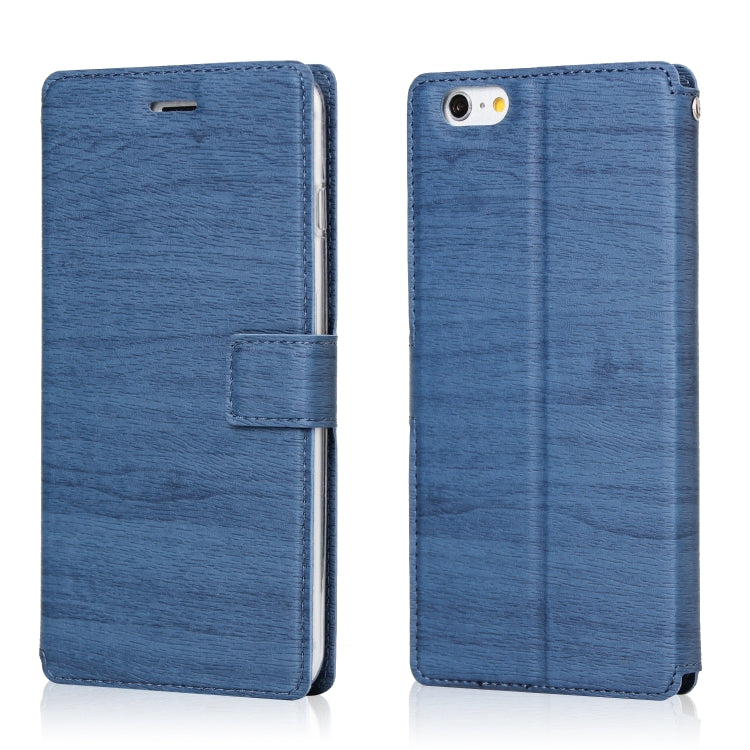 For iPhone 6s Plus & 6 Plus Ultra-thin Tree Texture Horizontal Flip TPU + PU Leather Case, with Card Slots & Holder & Lanyard