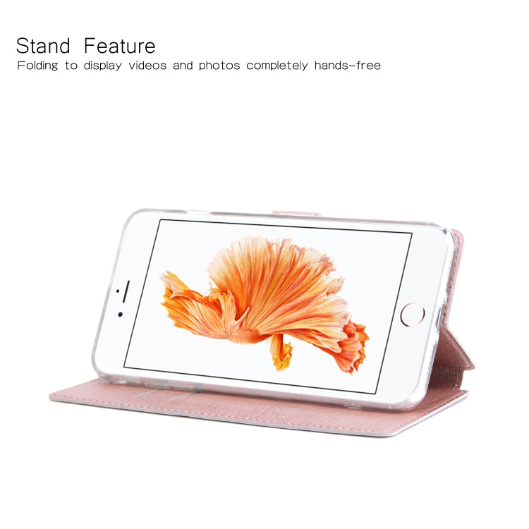 For iPhone 6s Plus & 6 Plus Ultra-thin Tree Texture Horizontal Flip TPU + PU Leather Case, with Card Slots & Holder & Lanyard