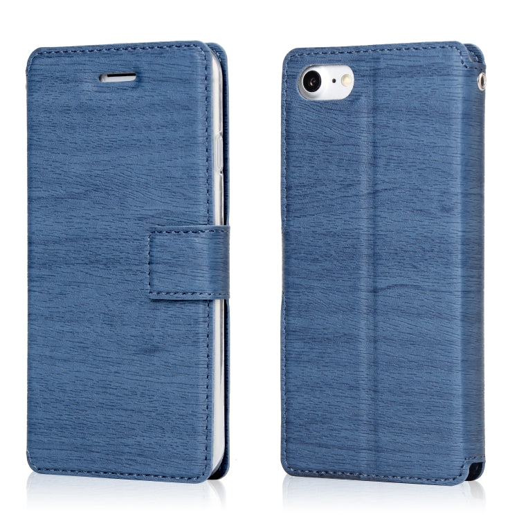 For iPhone SE 2020 & 8 & 7 Ultra-thin Tree Texture Horizontal Flip TPU + PU Leather Case, with Card Slots & Holder & Lanyard