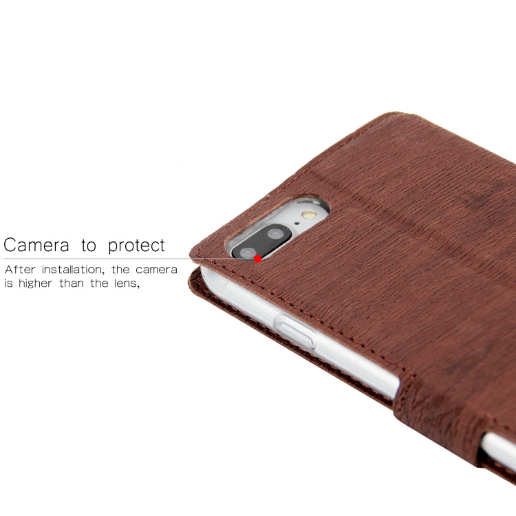 For iPhone 8 Plus & 7 Plus Ultra-thin Tree Texture Horizontal Flip TPU + PU Leather Case, with Card Slots & Holder & Lanyard