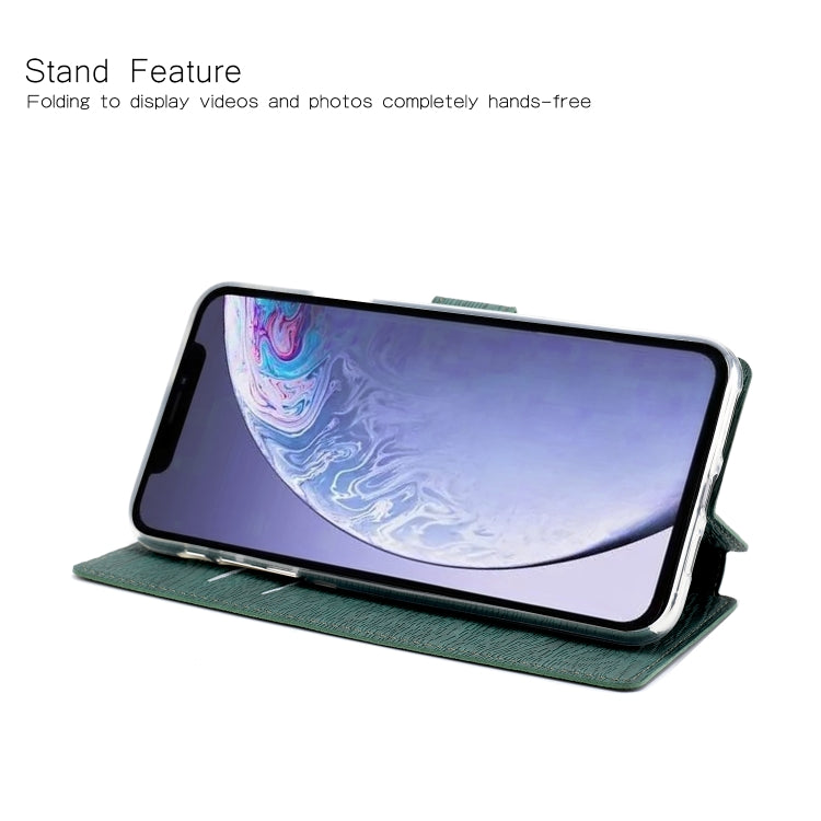 For iPhone 11 Ultra-thin Tree Texture Horizontal Flip TPU + PU Leather Case, with Card Slots & Holder & Lanyard