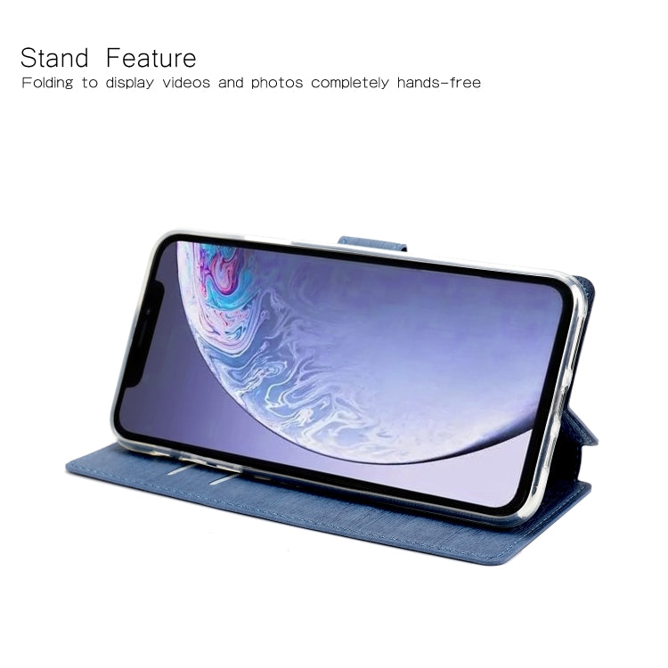 For iPhone 11 Ultra-thin Tree Texture Horizontal Flip TPU + PU Leather Case, with Card Slots & Holder & Lanyard