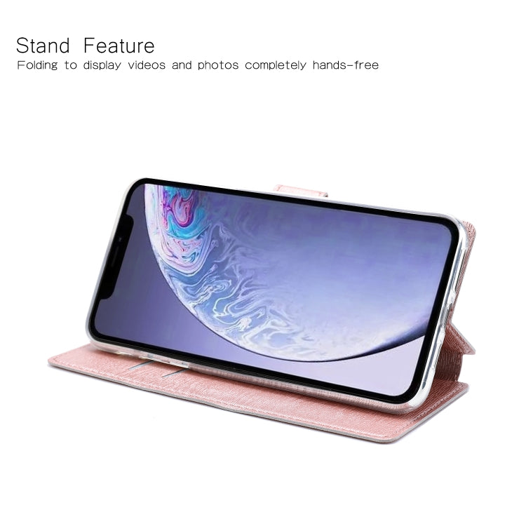 For iPhone 11 Ultra-thin Tree Texture Horizontal Flip TPU + PU Leather Case, with Card Slots & Holder & Lanyard