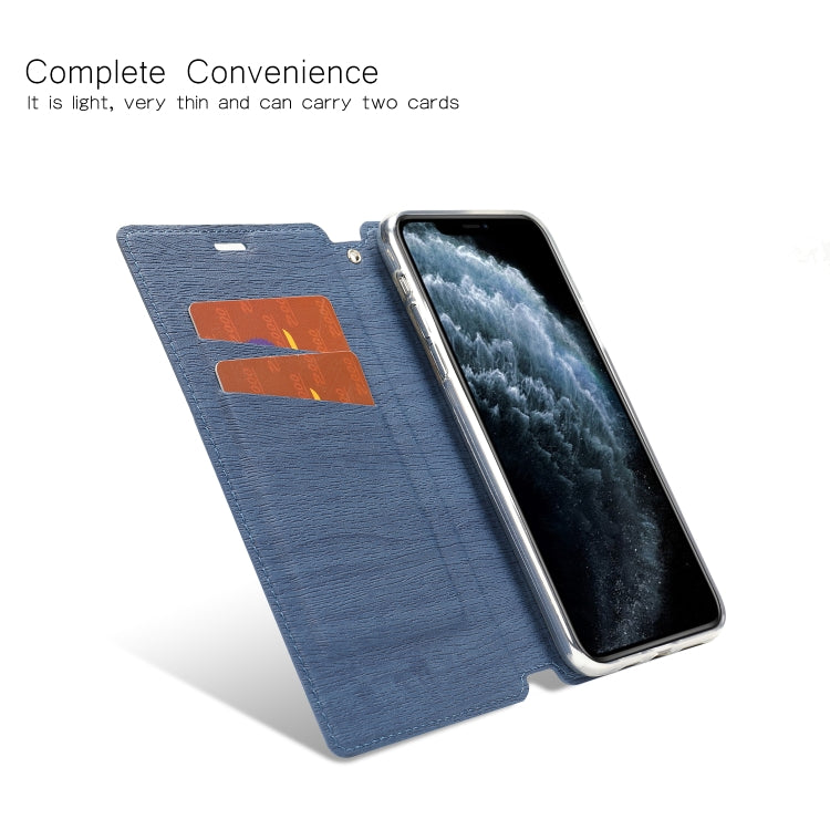 For iPhone 11 Pro Ultra-thin Tree Texture Horizontal Flip TPU + PU Leather Case, with Card Slots & Holder & Lanyard