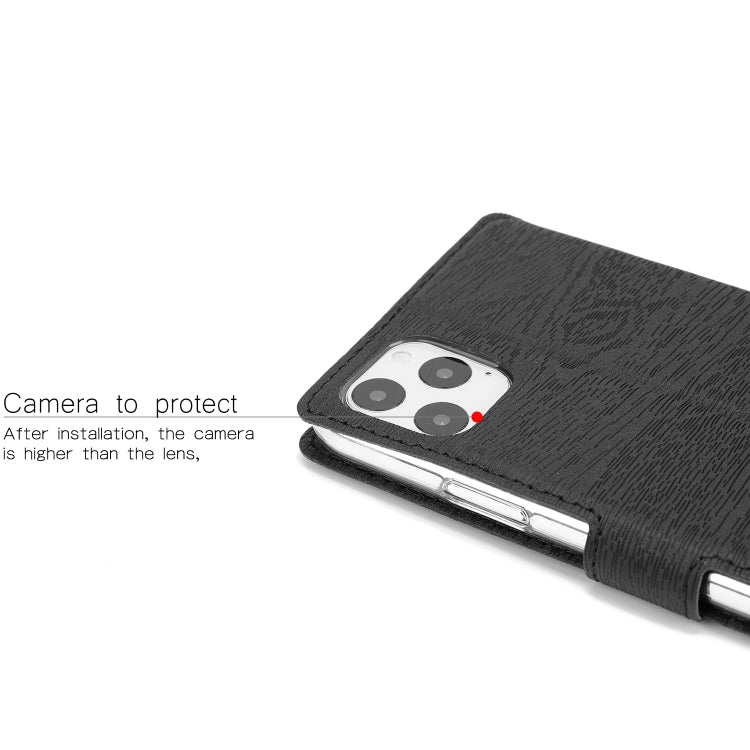 For iPhone 11 Pro Max Ultra-thin Tree Texture Horizontal Flip TPU + PU Leather Case, with Card Slots & Holder & Lanyard