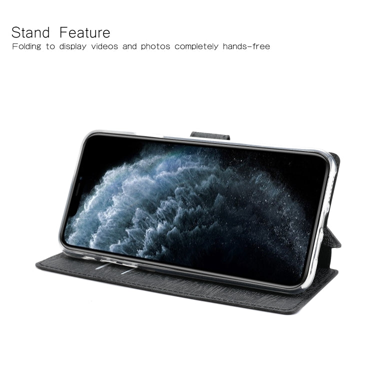 For iPhone 11 Pro Max Ultra-thin Tree Texture Horizontal Flip TPU + PU Leather Case, with Card Slots & Holder & Lanyard