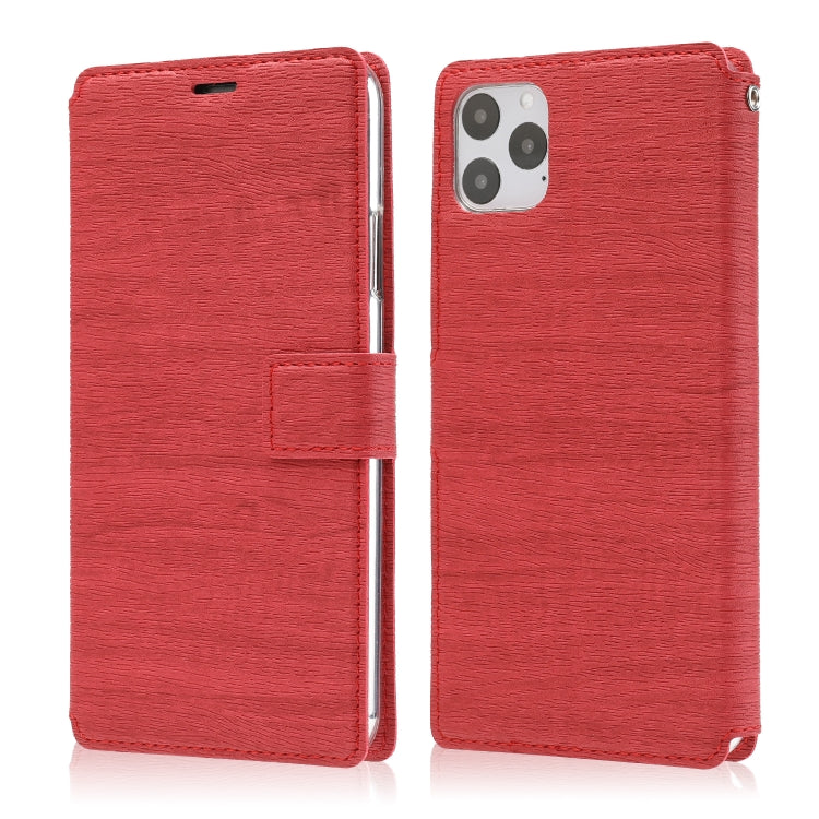 For iPhone 11 Pro Max Ultra-thin Tree Texture Horizontal Flip TPU + PU Leather Case, with Card Slots & Holder & Lanyard
